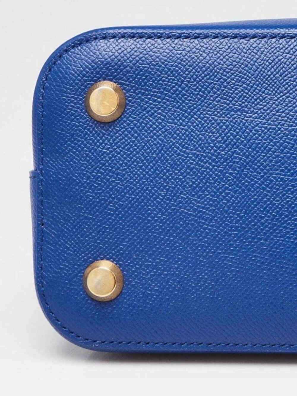 Balenciaga Blue Stamped Calfskin Leather Small Ville Satchel Bag - Picture 8 of 12